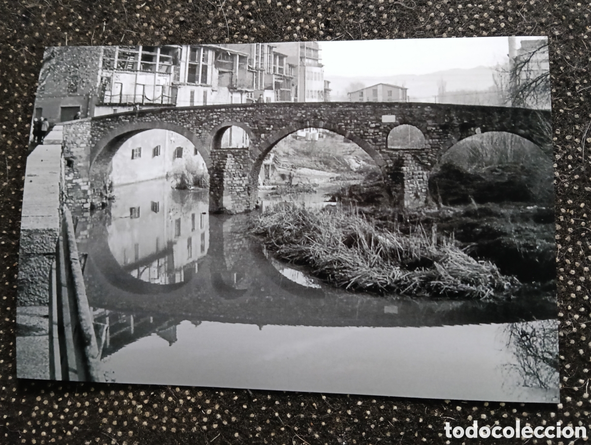 Fotograf&iacute;a antigua: Fotograf&iacute;a de PONT ROMA A VICH SOBRE EL RIU MEDER 27-12-1959 - est&aacute; fotograf&iacute;a est&aacute; sacada de una di