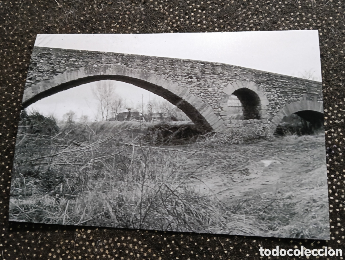 Fotograf&iacute;a antigua: Fotograf&iacute;a de PONT ROMA DE LA FONT D'ON BRUGUE AL RIU MEDER 18-12-1959 - est&aacute; fotograf&iacute;a est&aacute; sacada