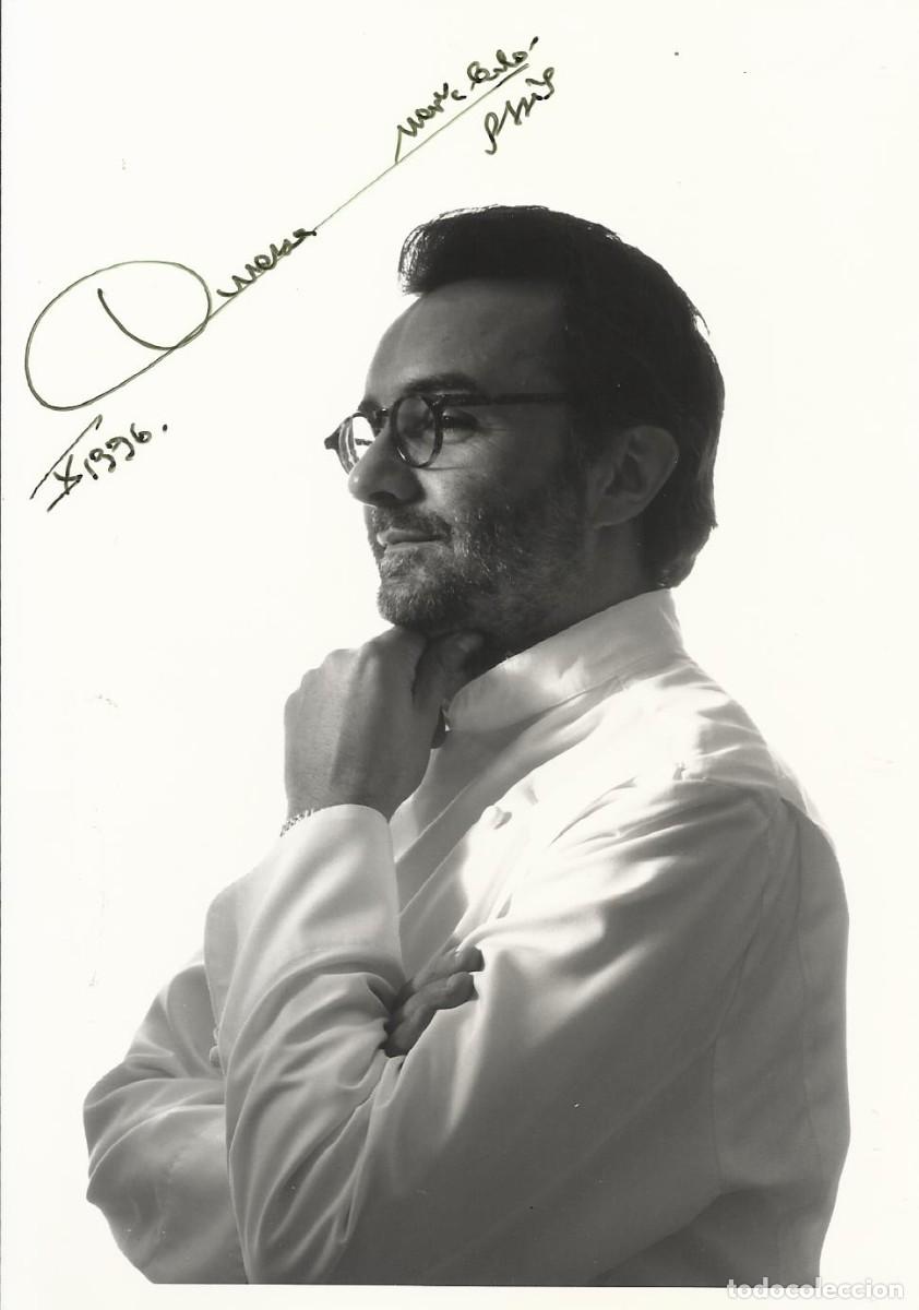 Fotograf&iacute;a antigua: Alain Ducasse. Chef franc&eacute;s. Monte-Carlo. M&oacute;naco. Fotograf&iacute;a firmada. 1996. 18x12,5 cm.