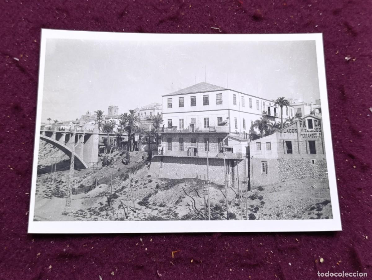 Fotografia antiga: Antigua Fotograf&iacute;a, Vista de Elche, Fot. de P&eacute;rez Segu&iacute;, 1940&acute;s, sello al dorso