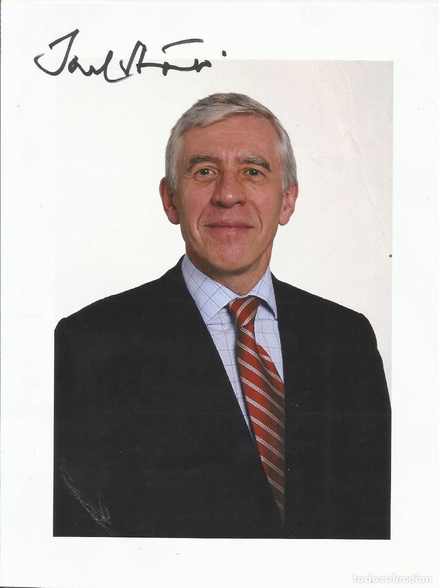 Fotograf&iacute;a antigua: Jack Straw. Ministro de Justicia (2007-2010). Reino Unido. Londres. Fotograf&iacute;a firmada. 23,5x18 cm.