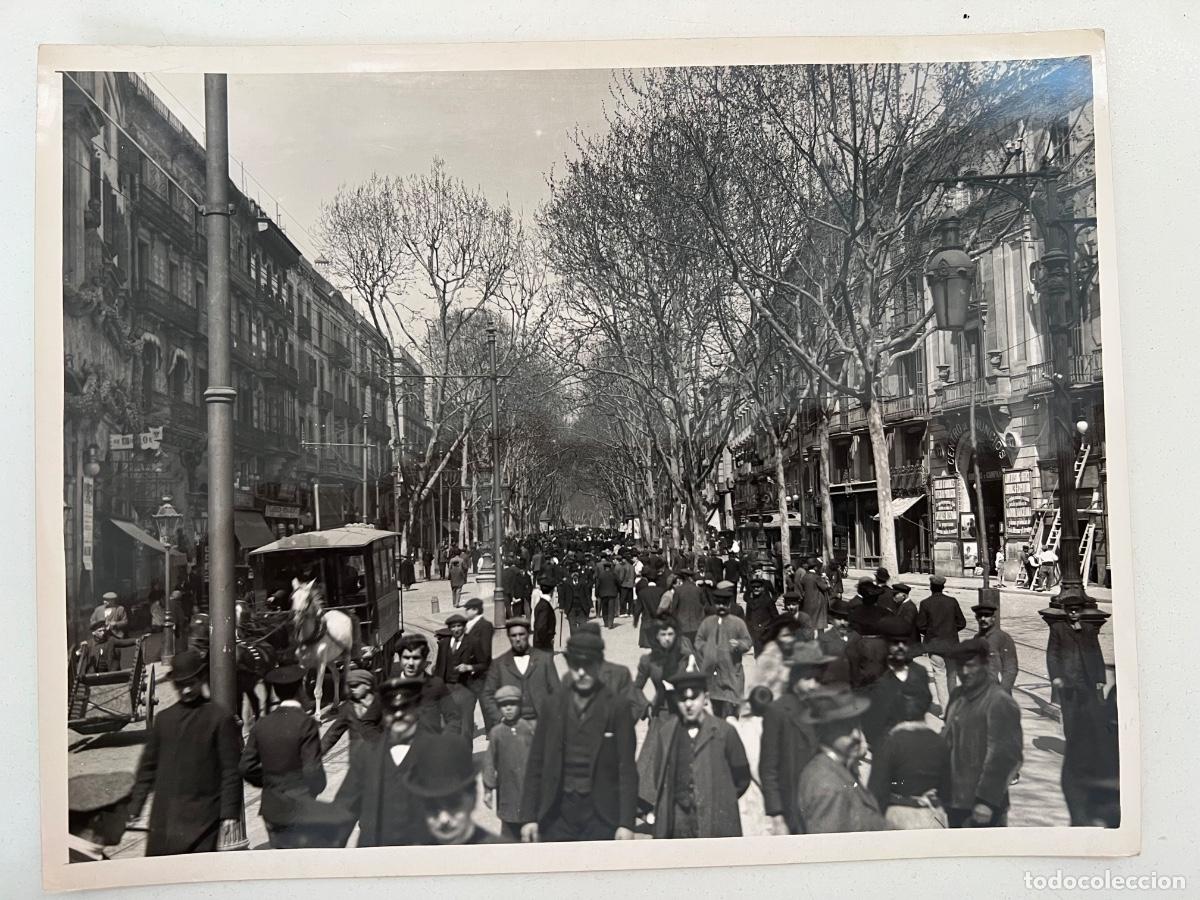 Fotografia antiga: FOTOGRAFIA ARCHIVO FOTO MAS BARCELONA 1902 RAMBLA DEL CENTRO