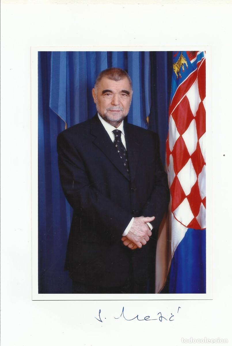 Antique Photography: Stjepan Mesic. Fotograf&iacute;a firmada. Presidente Croacia (2000-2010). 2006. 24,5x17 cm.