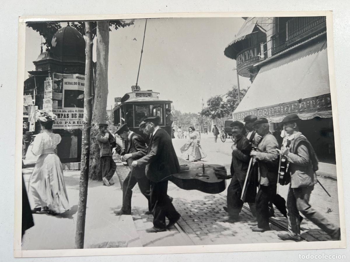 Photographie ancienne: FOTOGRAFIA ARCHIVO FOTO IMH BARCELONA MUSICOS RAMBLA