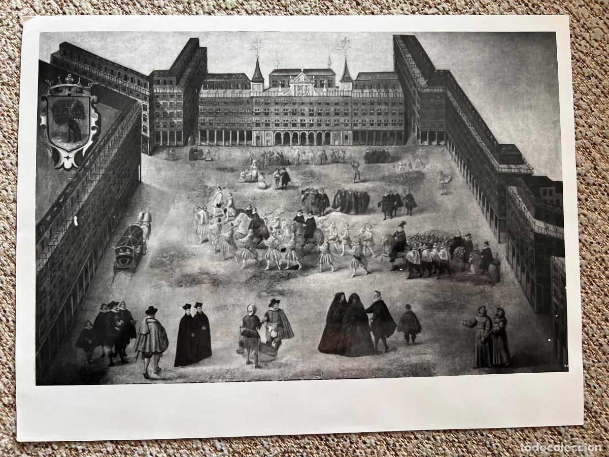 Fotograf&iacute;a antigua: FOTOGRAFIA ARCHIVO FOTO MAS MADRID PLAZA MAYOR GRABADO FELIPE II