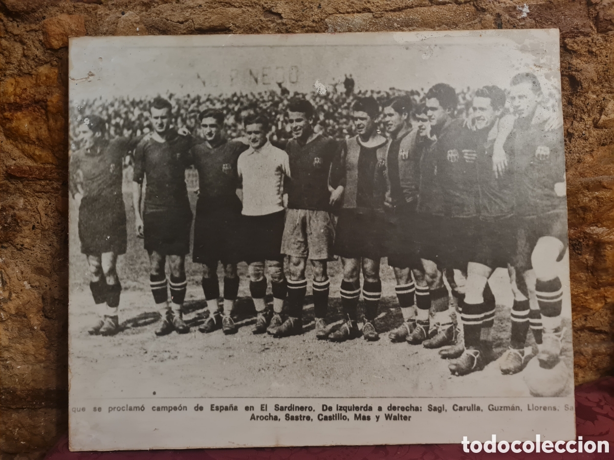 Fotograf&iacute;a antigua: Fotograf&iacute;a antigua FC Barcelona Campe&oacute;n de Espa&ntilde;a