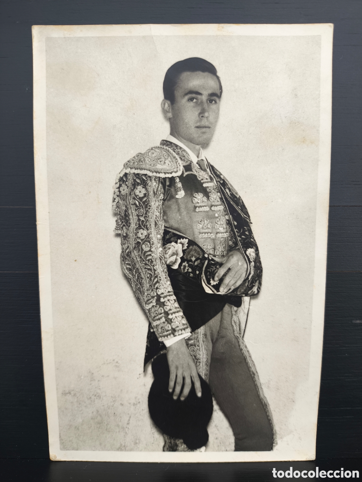 Fotograf&iacute;a antigua: Antigua fotograf&iacute;a retrato de estudio torero Pep&iacute;n Mart&iacute;n V&aacute;zquez