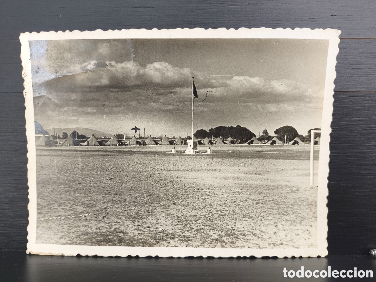 Fotograf&iacute;a antigua: Antigua fotograf&iacute;a Militar Campamento El Pla de les Forques La Seu d'Urgell Lleida Seo de Urgel