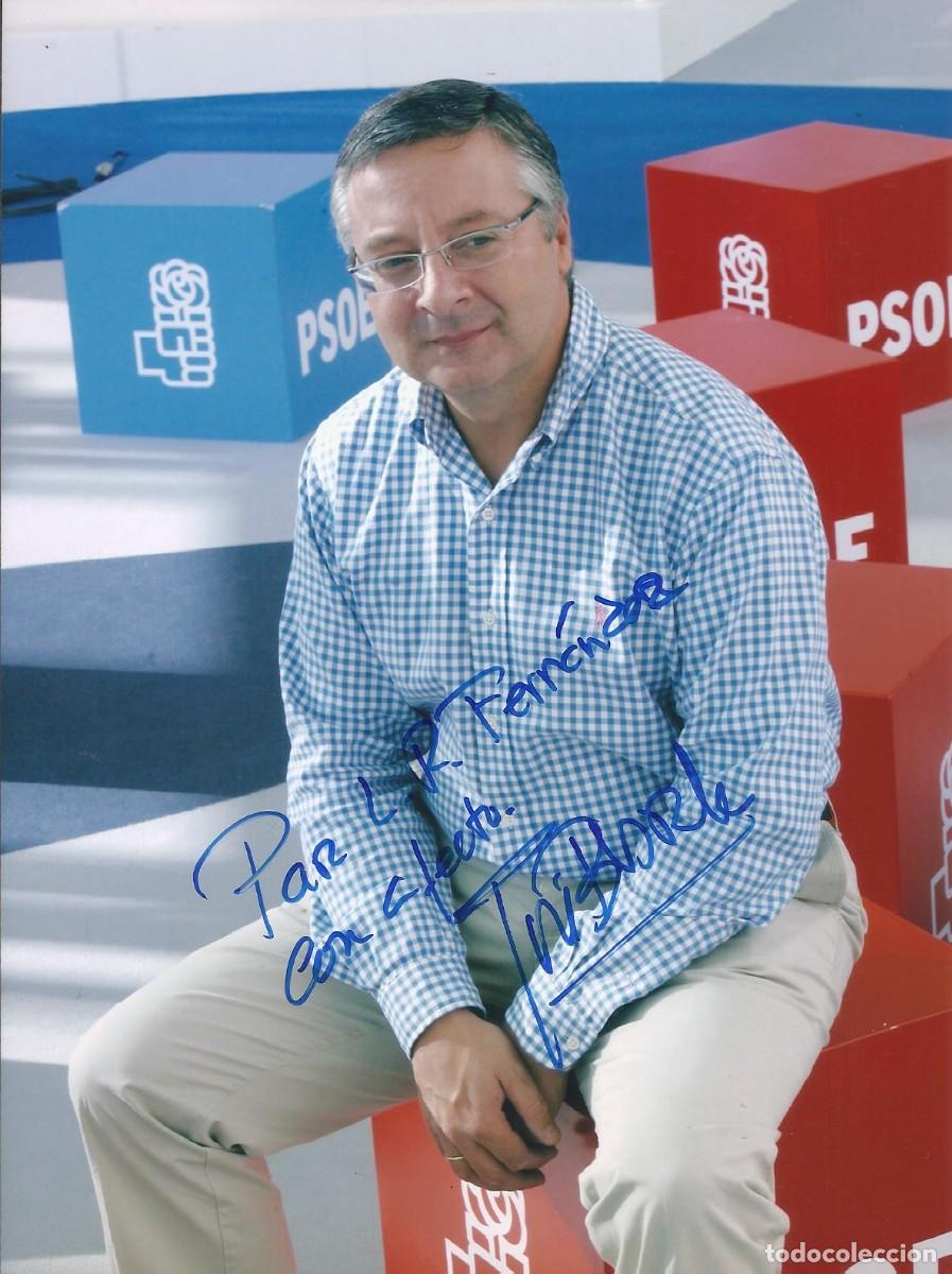 Fotograf&iacute;a antigua: Jos&eacute; Blanco. Secretario Federal PSOE (2006-2008). 2007. Fotograf&iacute;a firmada y dedicada. Papel Kodak.