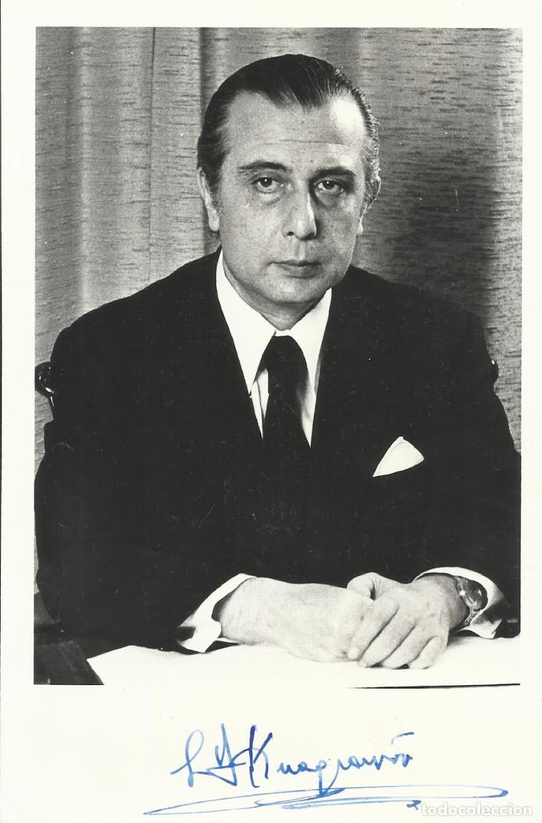 Fotograf&iacute;a antigua: Spyros Kyprianou. Fotograf&iacute;a firmada. Presidente de Chipre (1977-1988). 1977. 18x12 cm. En papel.