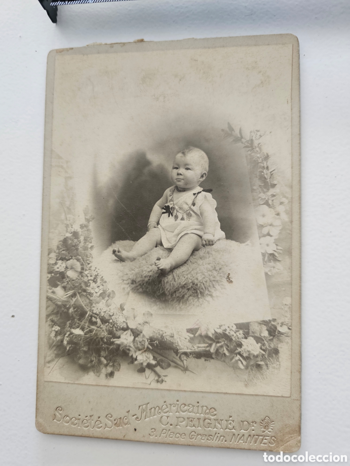 Fotograf&iacute;a antigua: Fotograf&iacute;a de beb&eacute; Societ&eacute; - sud - americaine C. Peign&eacute; 1890s 1920s
