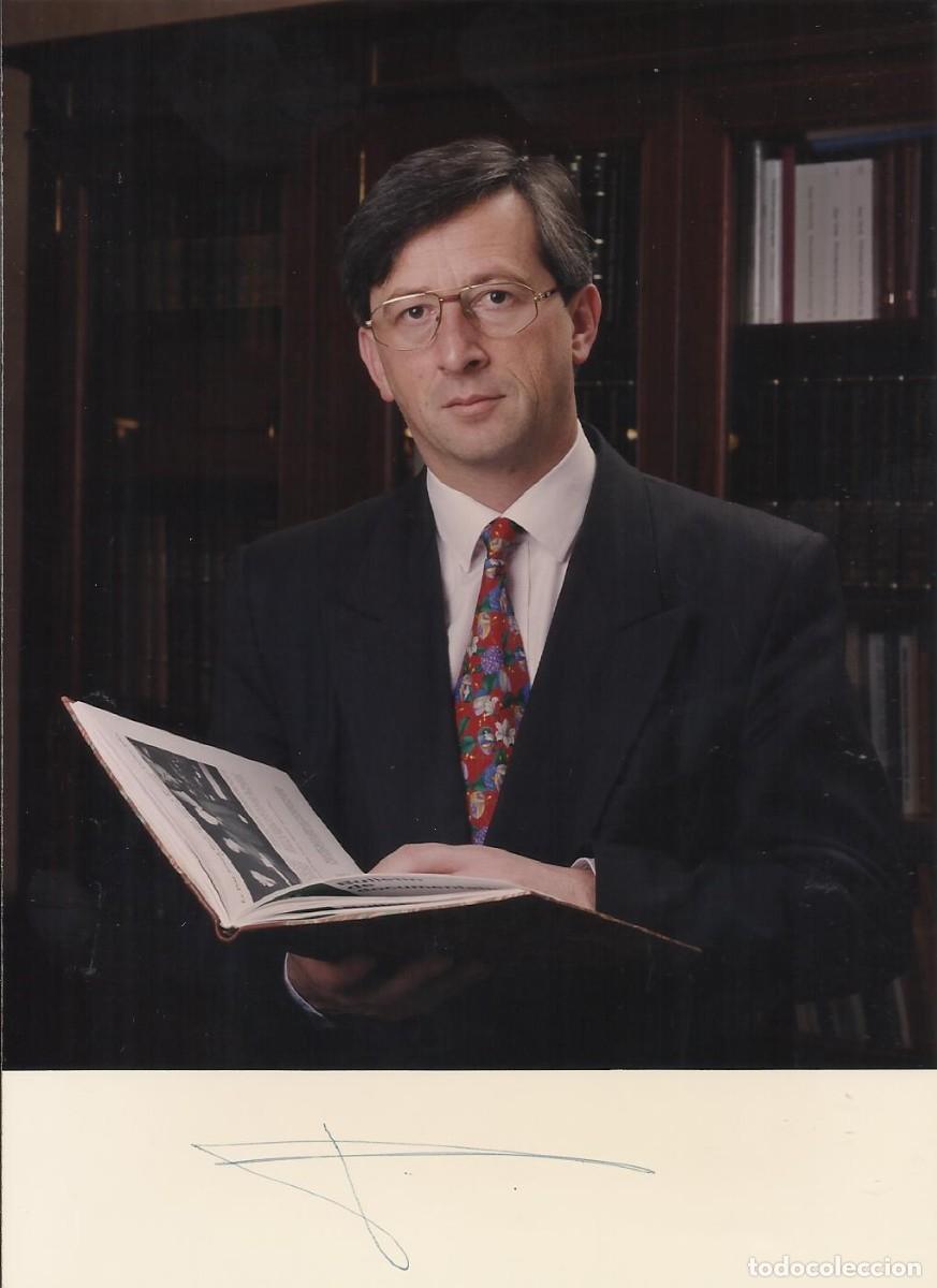 Fotograf&iacute;a antigua: Jean-Claude Juncker. Fotograf&iacute;a firmada. Primer ministro Luxemburgo (1995-2013). 1995. 18x13 cm.