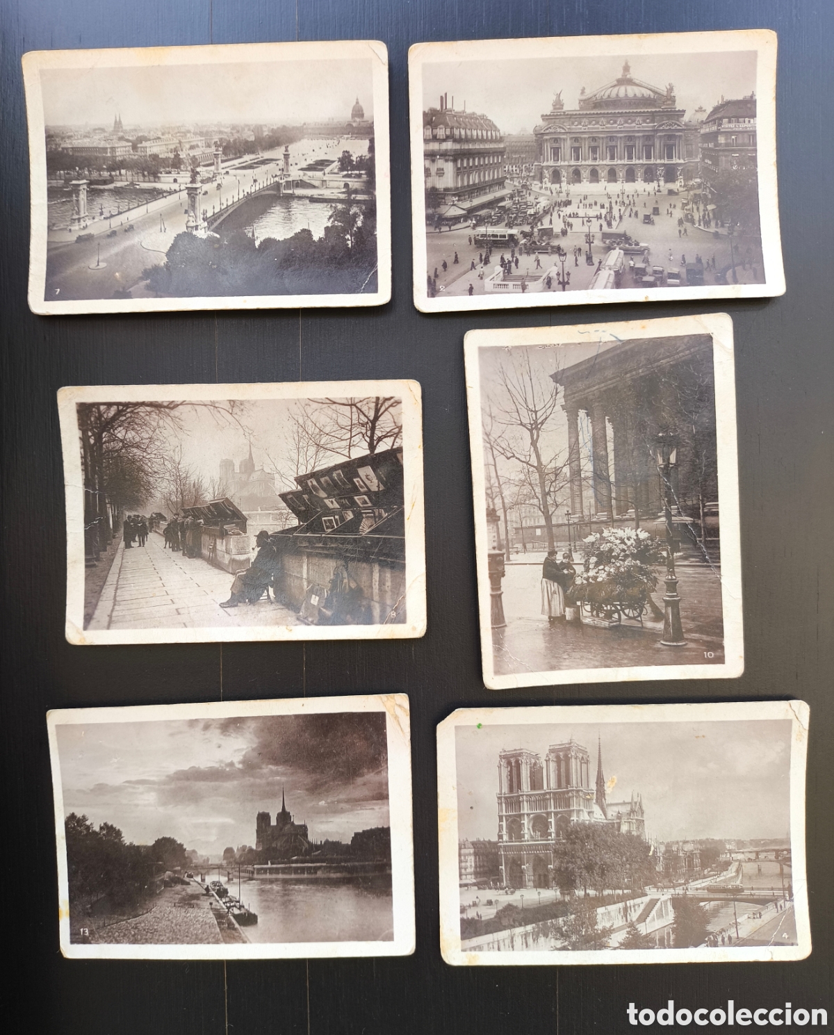 Fotografia antica: Antiguas fotograf&iacute;as Par&iacute;s Notre Dame R&iacute;o Sena Puente Alejandro III &Oacute;pera Garnier Floristas Pintores