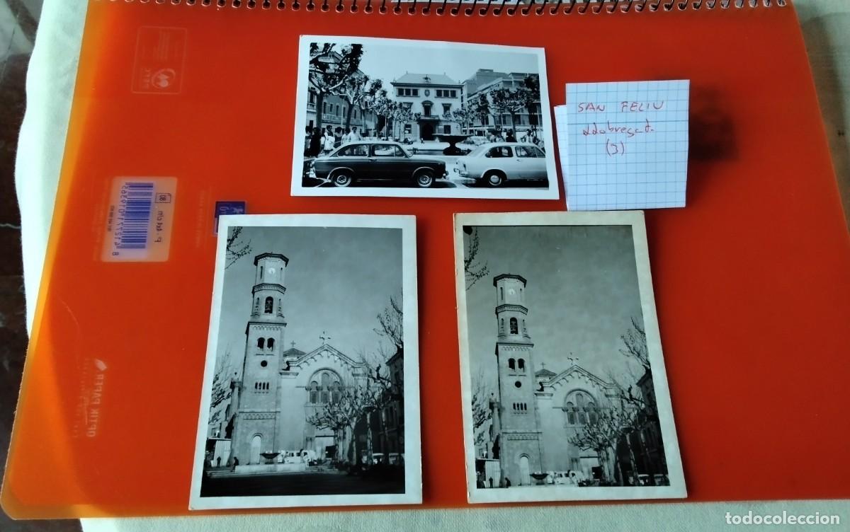 Fotograf&iacute;a antigua: SAN FELIU DE LLOBREGAT , TRES FOTOGRAFIAS ANTIGUAS A&Ntilde;OS 1972 , MEDIDAS 11 X 7,5 CTM
