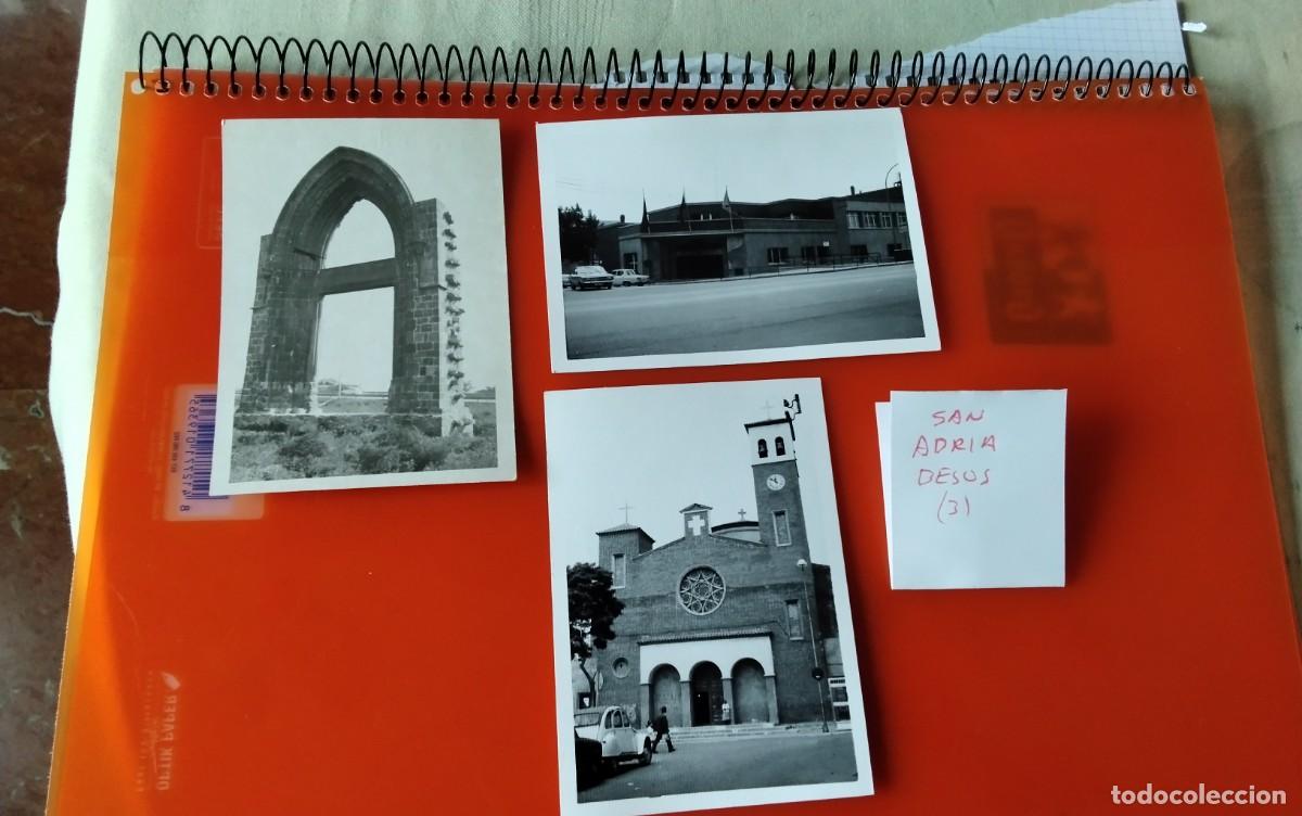Fotograf&iacute;a antigua: SAN ADRIAN DE BESOS , TRES FOTOGRAFIAS ANTIGUAS A&Ntilde;OS 70 , MEDIDAS 11 X 7,5 CTM
