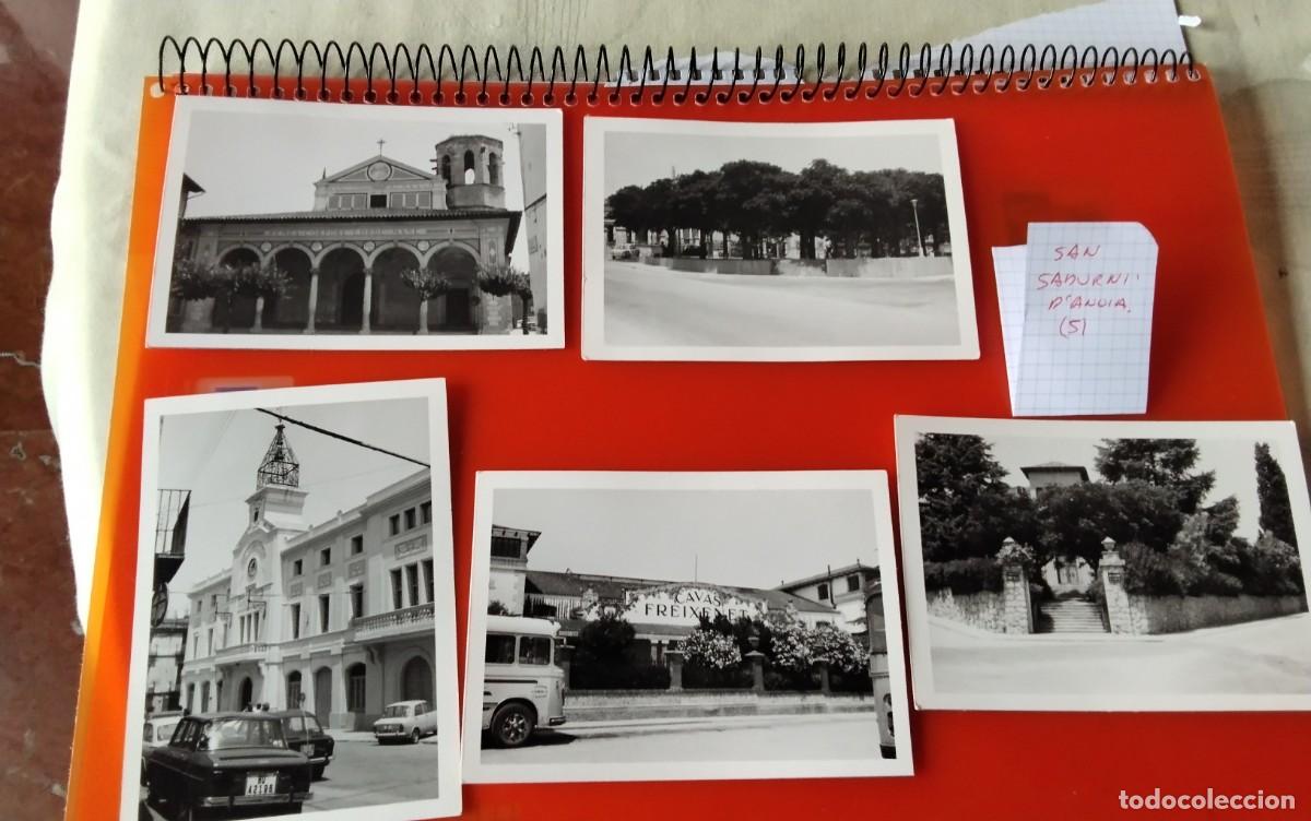 Fotograf&iacute;a antigua: SAN SADURNI D'ANOIA , CINCO FOTOGRAFIAS ANTIGUAS A&Ntilde;OS 70 , MEDIDAS 11,5 X7 CTM