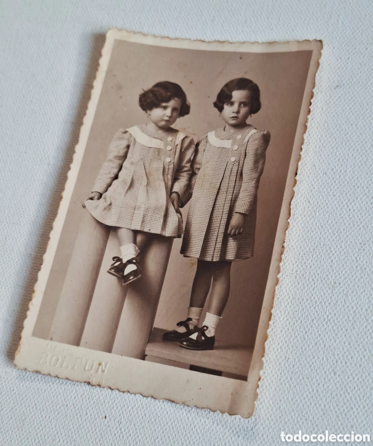Fotograf&iacute;a antigua: Foto dos Ni&ntilde;as A&ntilde;o 1920