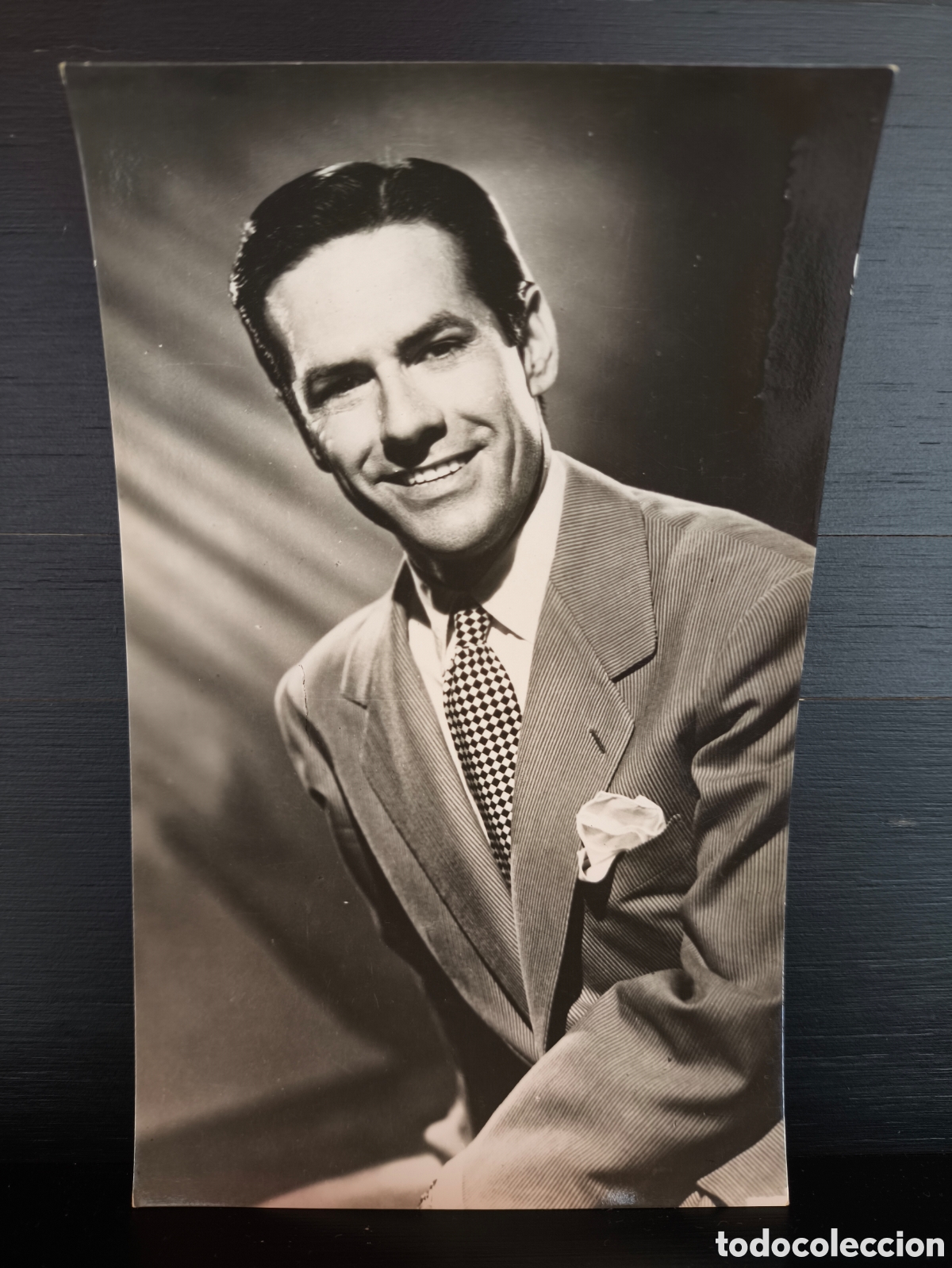 Fotograf&iacute;a antigua: Antigua fotograf&iacute;a retrato de estudio Mario Cabr&eacute; torero , actor de cine y presentador de televisi&oacute;n