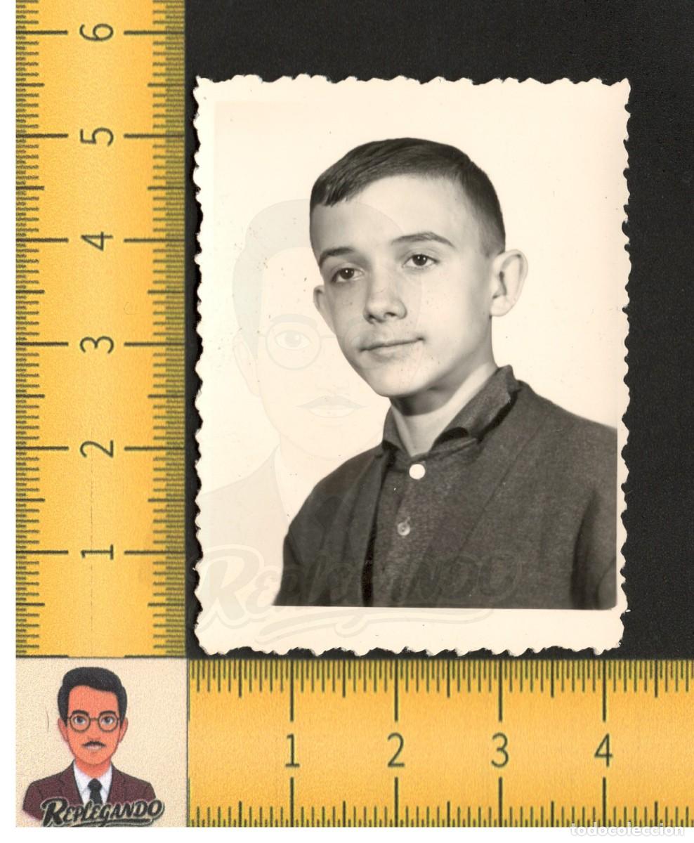 Fotograf&iacute;a antigua: FOTOMATON - NI&Ntilde;O REPEINADO DE GRANDES OREJAS - FOTO ANTIGUA TIPO CARNET - PHOTOMATON A&Ntilde;OS 50/60