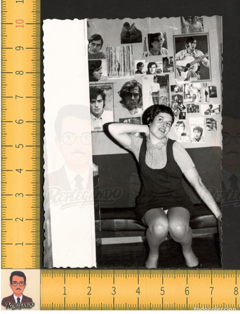Fotograf&iacute;a antigua: &iexcl;LOCA POR JOAN MANUEL SERRAT! - GUAPA MUJER SEXY CHICA JOVEN POSTER CANTAUTOR - FOTO ANTIGUA A&Ntilde;OS 60