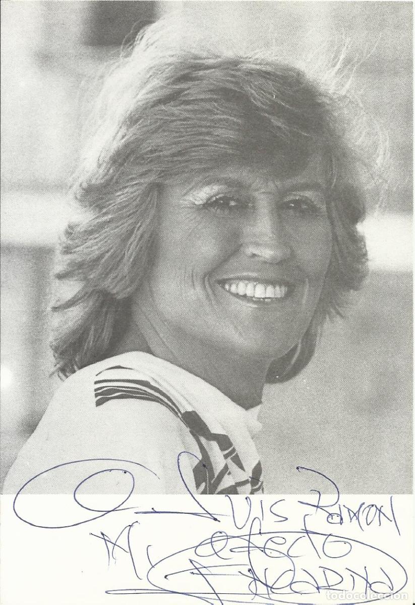 Fotograf&iacute;a antigua: Encarna S&aacute;nchez. Periodista y locutora. 1994. Fotograf&iacute;a firmada y dedicada, 16x11 cm.