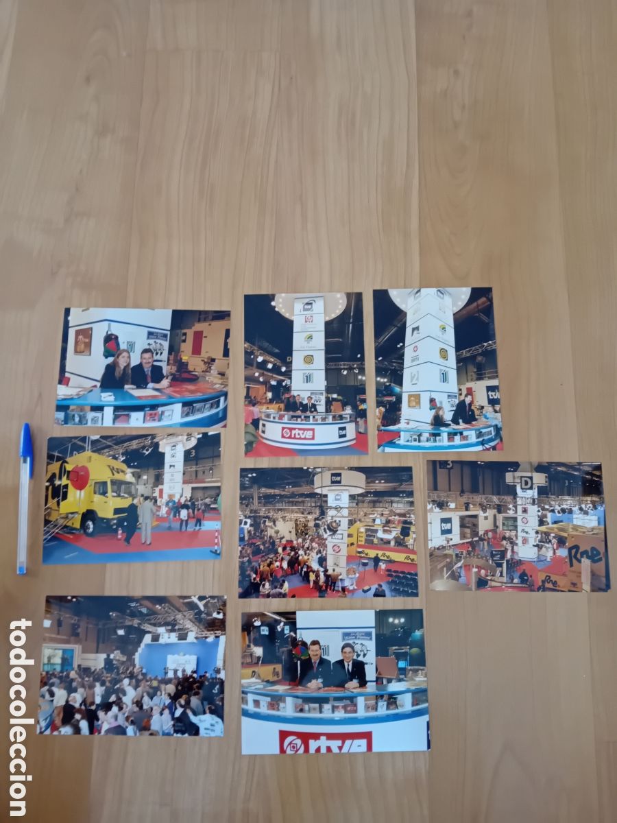 Fotograf&iacute;a antigua: LOTE 8 FOTOGRAF&Iacute;AS OFICIALES STAND TVE EN EXPO-OCIO. 1999