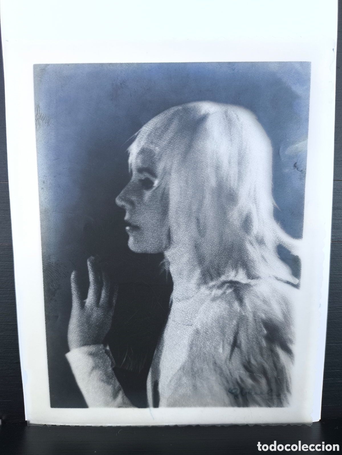 Fotograf&iacute;a antigua: Antigua fotograf&iacute;a negativo acetato retrato art&iacute;stico de mujer Fot&oacute;grafo Juan Gyenes