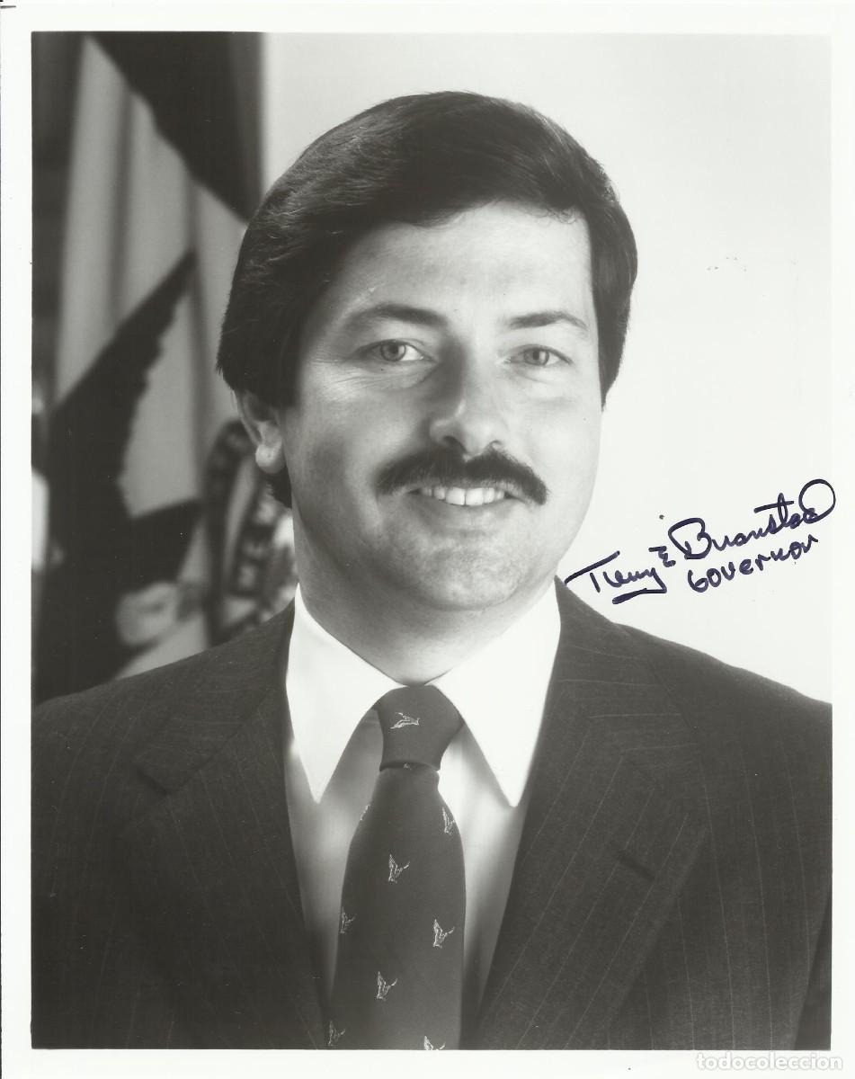 Fotograf&iacute;a antigua: Terry Edward Branstad. Fotografia firmada. Gobernador Iowa (1983-1999). 25,5x20,5 cm. 1994. USA.