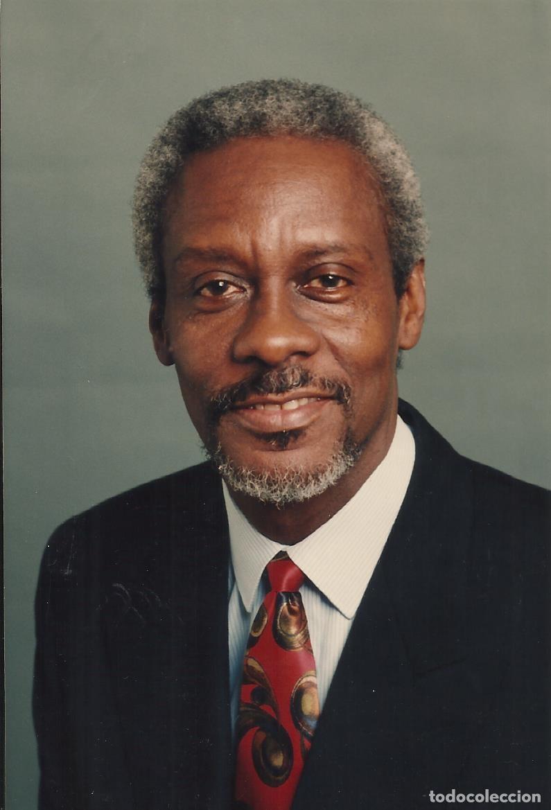 Fotograf&iacute;a antigua: Percival James Patterson. Primer ministro Jamaica (1992-2006). Fotografia. 15x10 cm. 1994. Agfa.