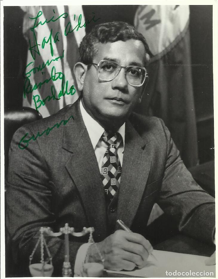 Fotograf&iacute;a antigua: Ricardo Bordallo. Gobernador Guam (1983-1986). USA. Fotograf&iacute;a firmada y dedicada. Kodak. 1986.