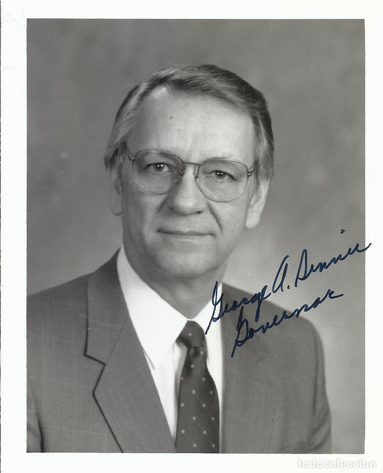 Fotograf&iacute;a antigua: George Sinner. Gobernador Dakota Norte (1985-1992). USA. Fotograf&iacute;a firmada. Kodak. 1986.