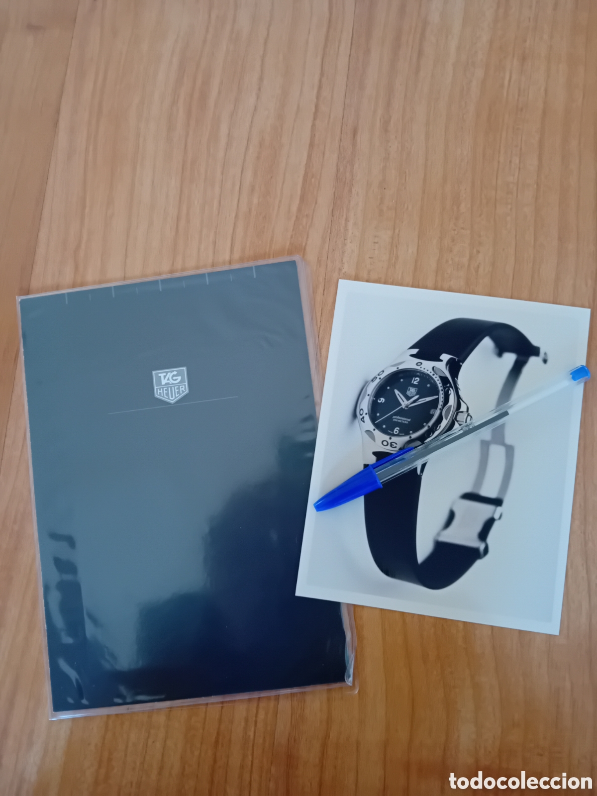 Fotograf&iacute;a antigua: FOTOGRAF&Iacute;A Y CARPETILLA OFICIAL RELOJ TAG HEUER. A&Ntilde;OS 90