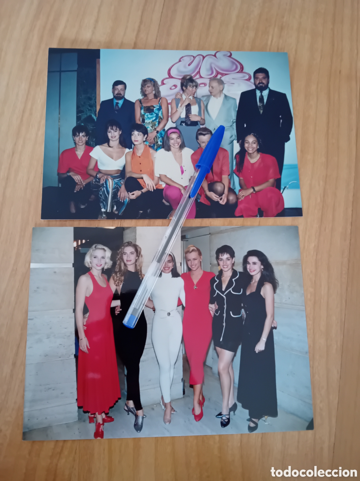 Fotograf&iacute;a antigua: 2 FOTOGRAF&Iacute;AS ORIGINALES PRESENTADORES Y AZAFATAS PROGRAMA TVE UN DOS TRES. IBA&Ntilde;EZ SERRADOR. 1992
