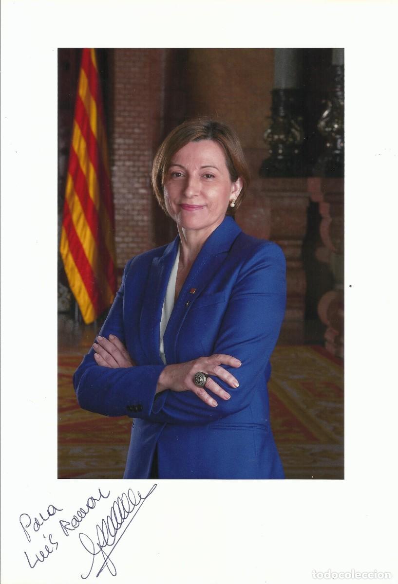 Fotograf&iacute;a antigua: Carme Forcadell. Presidenta Parlament Catalunya. Fotografia firmada y dedicada. 26,5x18 cm. 2016.