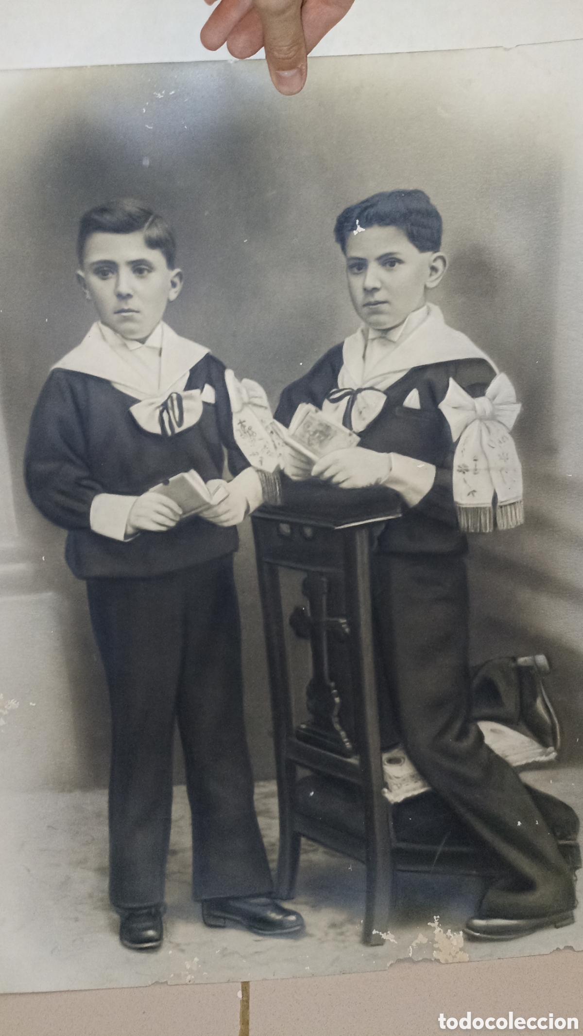 Fotograf&iacute;a antigua: Fotograf&iacute;a Antigua Gran Formato (45x57 cm) - Primera Comuni&oacute;n Marinera, C. 1940-1950