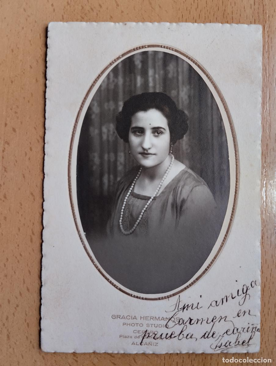 Fotograf&iacute;a antigua: FOTOGRAF&Iacute;A FOTO. MUJER. PHOTO STUDIO CEPERO. GRACIA HERMANOS. ALCA&Ntilde;IZ. TERUEL.