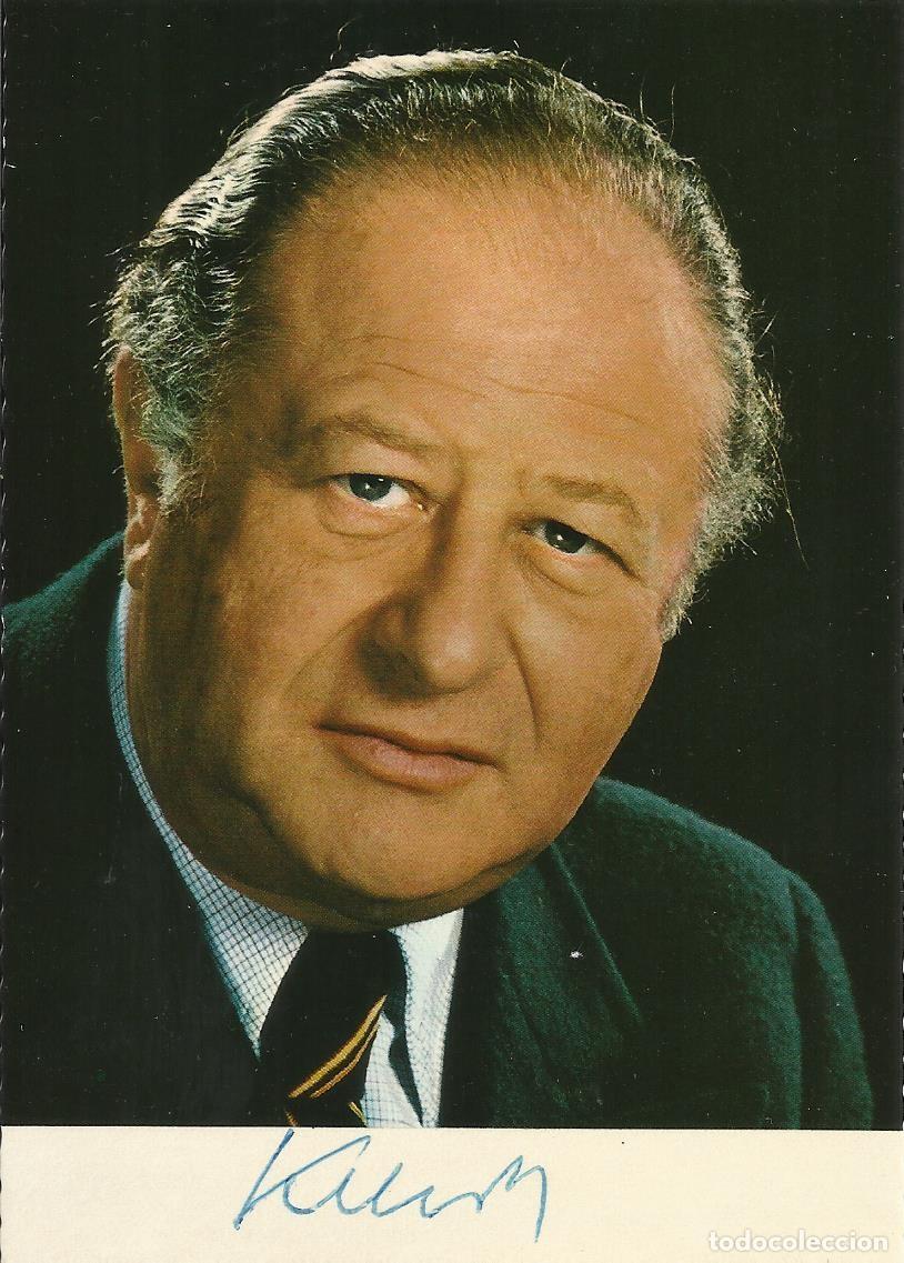 Fotograf&iacute;a antigua: Bruno Kreisky. Canciller Austria (1970-1983). Fotografia firmadada. 14,5x10,5 cm. Postal.