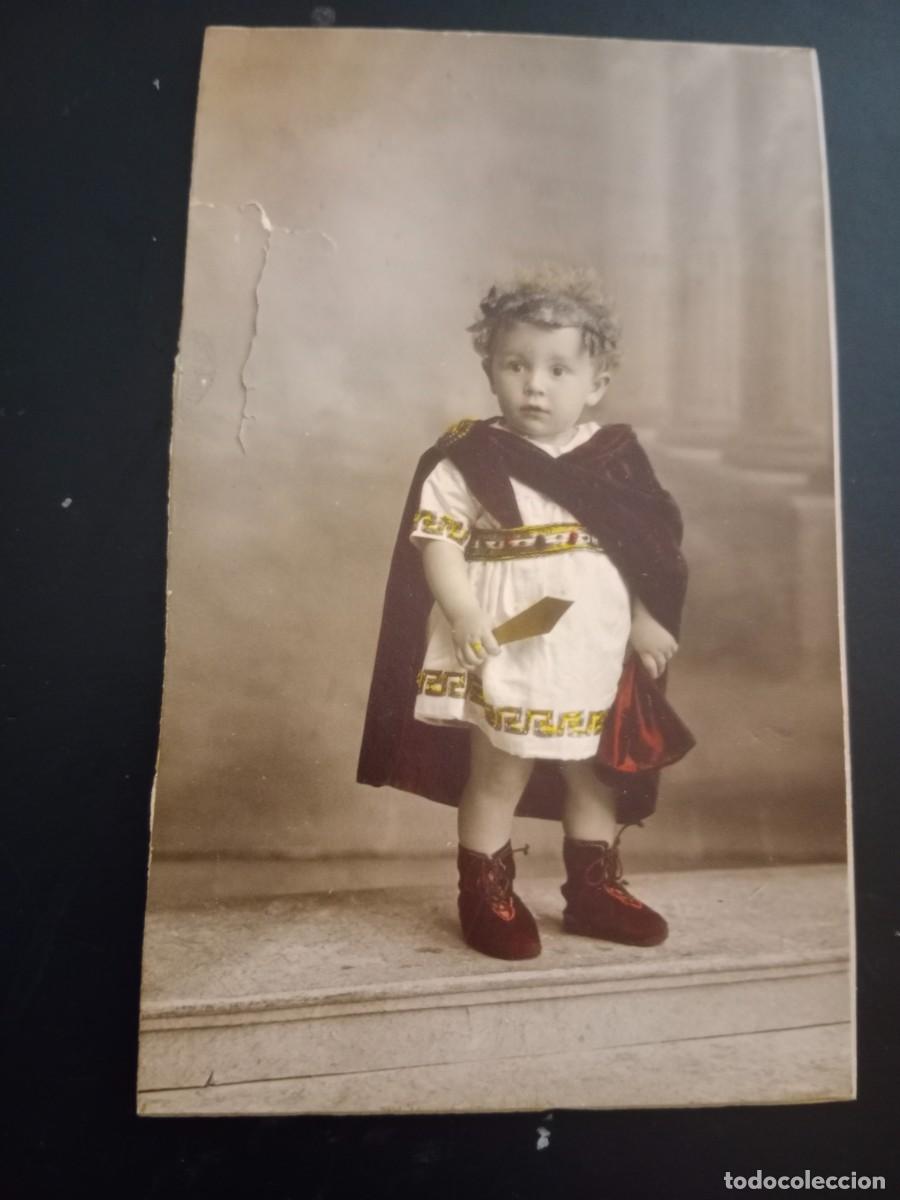 Fotograf&iacute;a antigua: ANTIGUA Y GRACIOSA FOTOGRAFIA DEL NI&Ntilde;O BARQUILLERO - FOTO J. DERREY - VALENCIA PRINCIPIOS S. XX