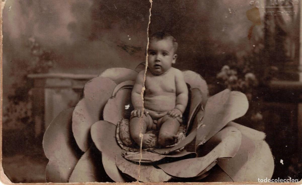 Fotograf&iacute;a antigua: :::: Q585 - FOTOGRAFIA - BONITO BEB&Eacute; - FOTO LLOPIS - VALENCIA