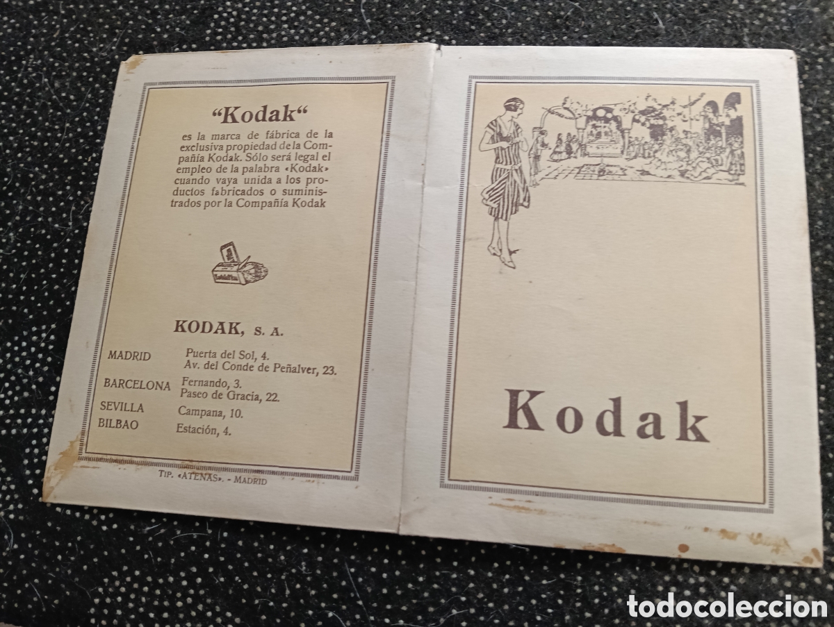 Fotograf&iacute;a antigua: Porta-fotos original de &eacute;poca KODAK