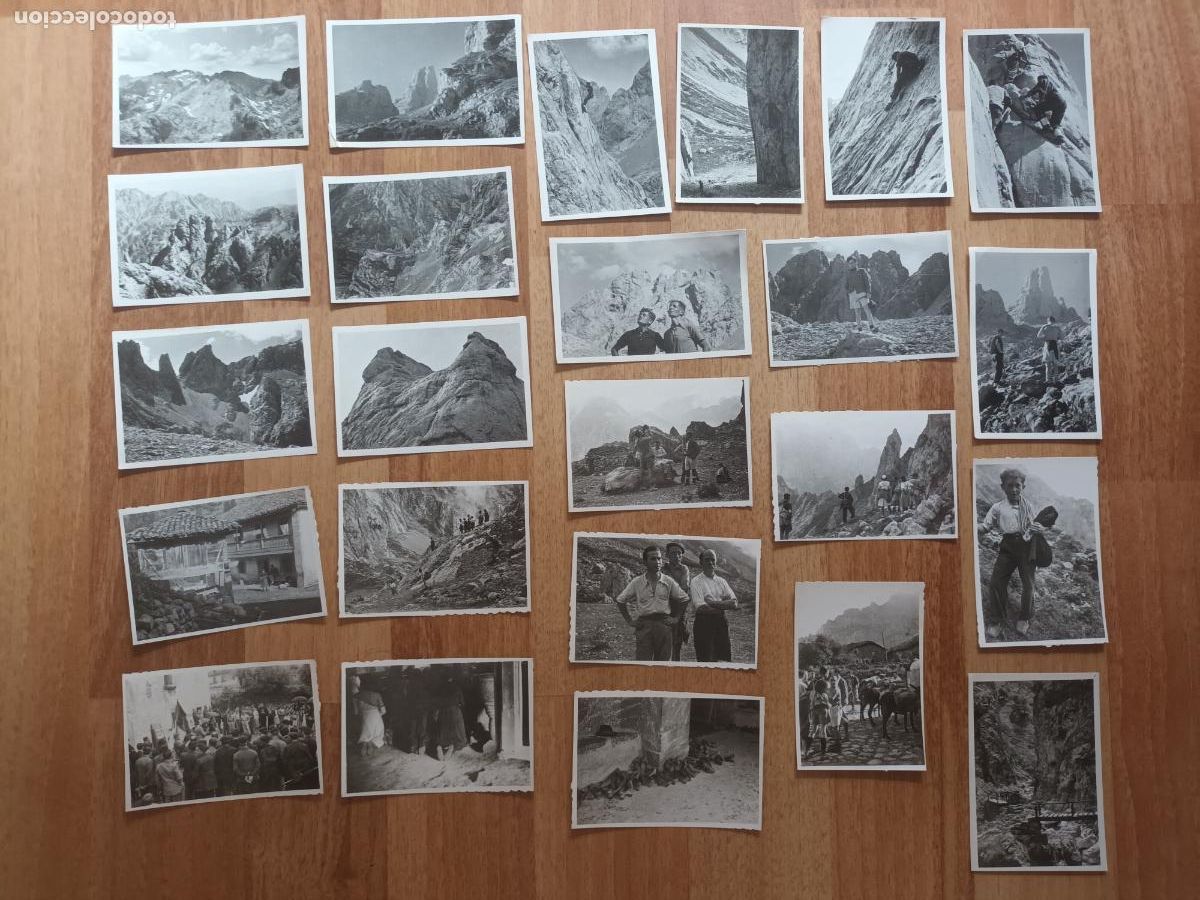 Fotograf&iacute;a antigua: FOTOGRAF&Iacute;AS NARANJO DE BULNES. ASTURIAS . CABRALES. ESCALADA MONTA&Ntilde;ISMO. CELEBRACION PUEBLO, ZUECOS.