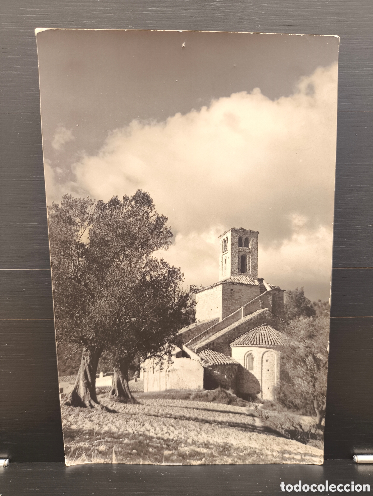 Fotograf&iacute;a antigua: Antigua fotograf&iacute;a Iglesia Rom&aacute;nica Sant Pon&ccedil; Pons de Corbera de Llobregat Cervell&oacute; Barcelona