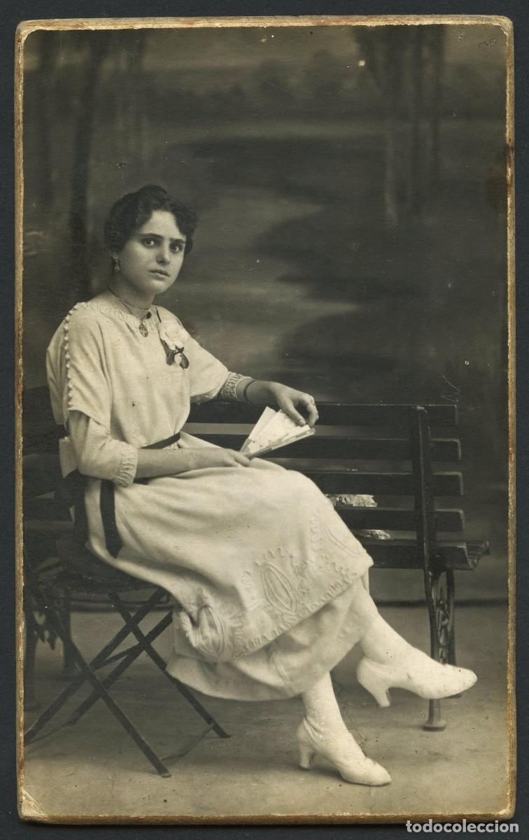 Antique Photography: TARJETA POSTAL, RETRATO FOTOGR&Aacute;FICO SE&Ntilde;ORA, FOT. BUSQUETS, BARCELONA