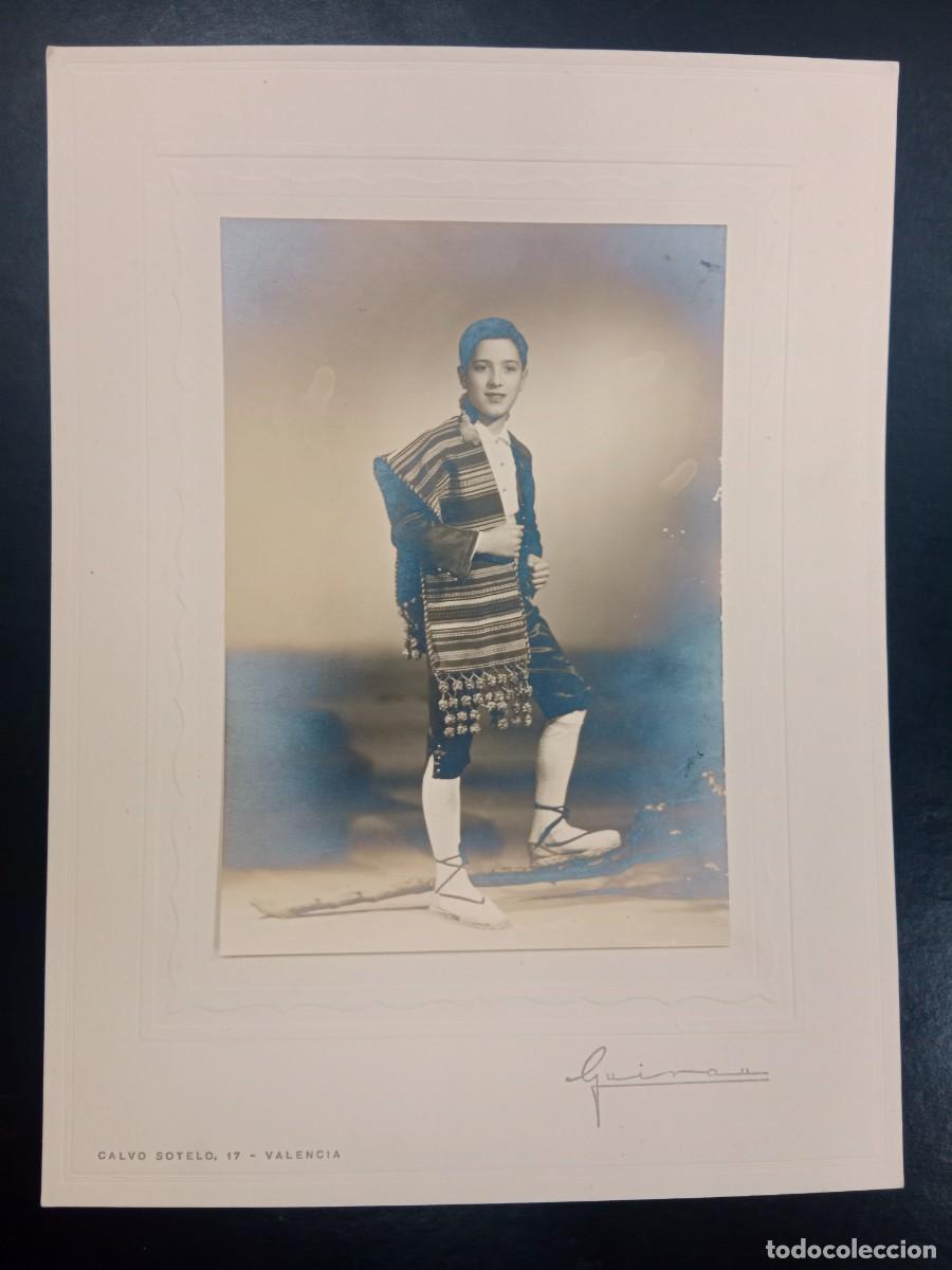 Fotograf&iacute;a antigua: BONITA FOTO ANTIGUA DE NI&Ntilde;O FALLERO VESTIDO DE SARAGUEY / TORRENTI - FOTOGRAFO GUIRAU VALENCIA