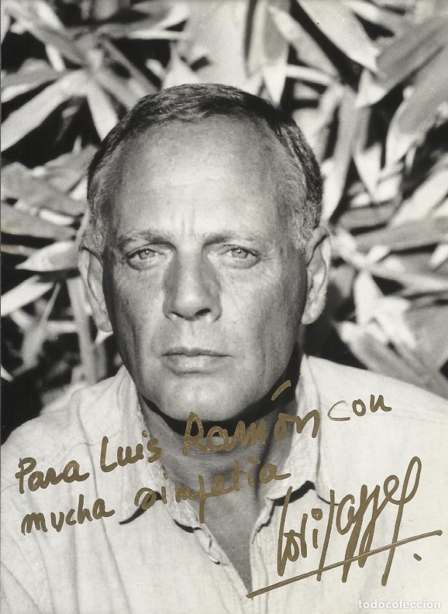 Fotograf&iacute;a antigua: Loris Azzaro. Dise&ntilde;ador moda. Fotografia firmada y dedicada. Autograph, aut&oacute;grafo. Con COA.