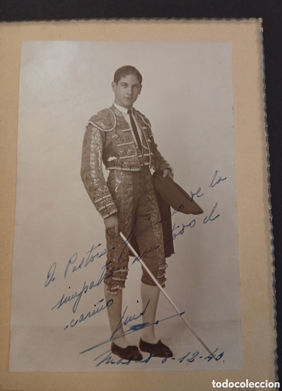 Fotograf&iacute;a antigua: famosonTorero Bienvenida Luis lote de 3 fotograf&iacute;as ineditasb originales de la &eacute;poca