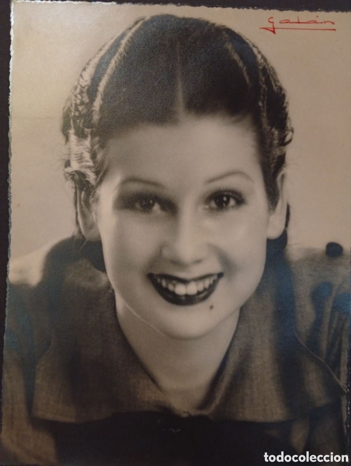 Fotograf&iacute;a antigua: Antigua fotograf&iacute;a original de la &eacute;poca a&ntilde;os 50 de la gran actriz Espa&ntilde;ola Pastora Pe&ntilde;a