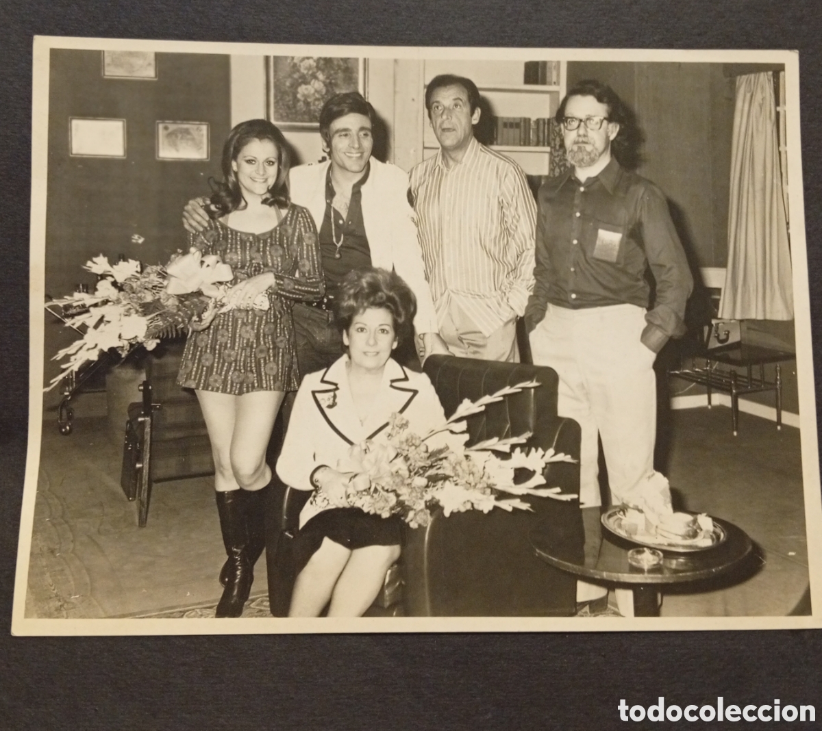 Fotograf&iacute;a antigua: actriz Pastora Pe&ntilde;a y otros/as antigua fotograf&iacute;a original de &eacute;poca a&ntilde;os 50