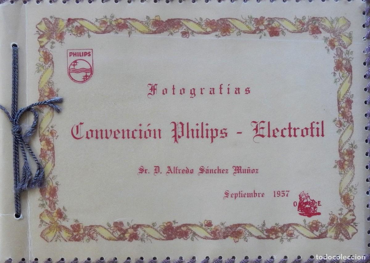 Fotograf&iacute;a antigua: &Aacute;lbum Fotograf&iacute;as Convenci&oacute;n Philips-Electrofil. 1957. 19 fotograf&iacute;as. Foto Brangul&iacute;. 18x11,5 cm.
