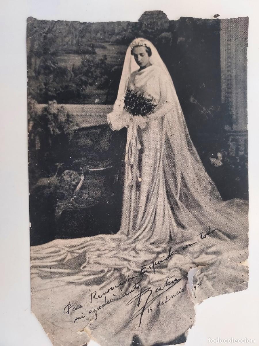 Photographie ancienne: Foto boda de Beatriz de Borb&oacute;n y Battemberg , a&ntilde;o 1935. 10 X 15 CM. PAPEL